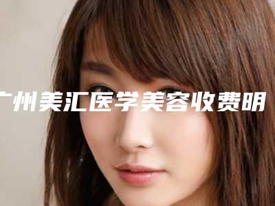 广州美汇医学美容收费明细免费观看-王金全医生介绍